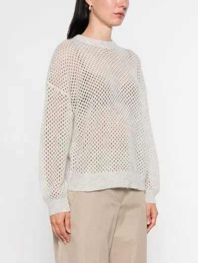 Brunello Cucinelli Women Wool Open-knit Sweater