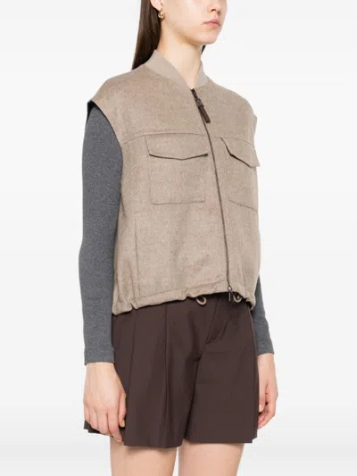 Brunello Cucinelli Women Wool Zipped Vest