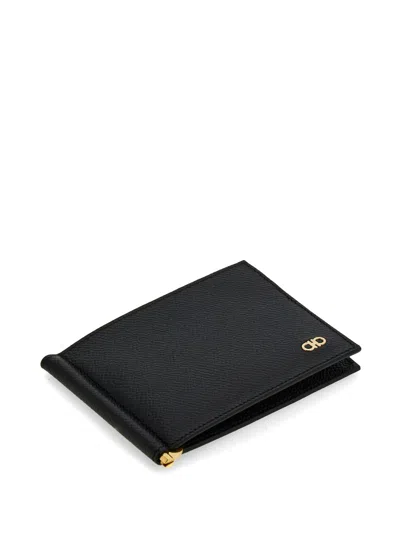 Ferragamo Black Wallet With Money Clip