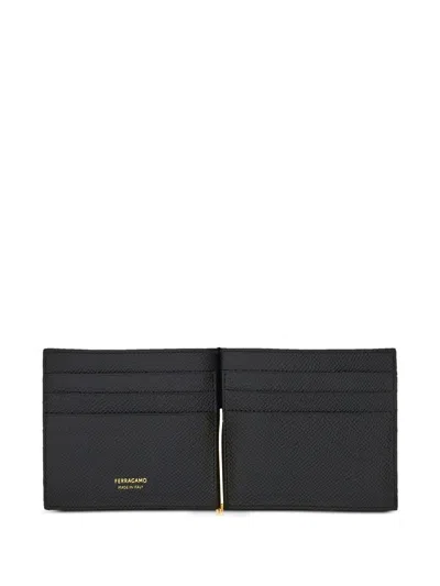 Ferragamo Black Wallet With Money Clip