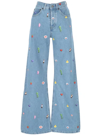 Fiorucci Blue Denim Jeans In Blue