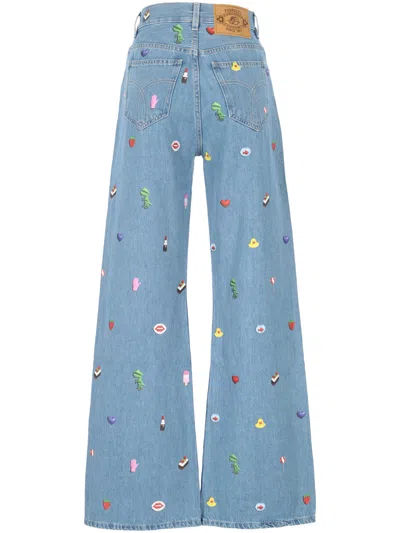 Fiorucci Blue Denim Jeans In Blue
