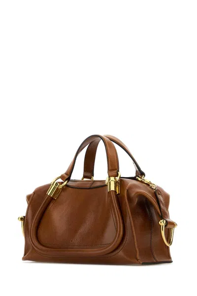 Chloé Chloe Women Brown Leather Paraty 24 Handbag