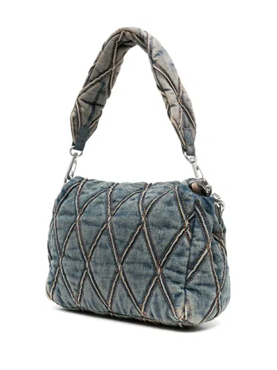 Diesel Women Charm Small Denim Shoulder Bag