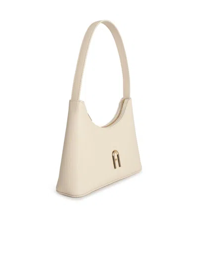 Furla 'mini Bag Leather Curved Handle' In White