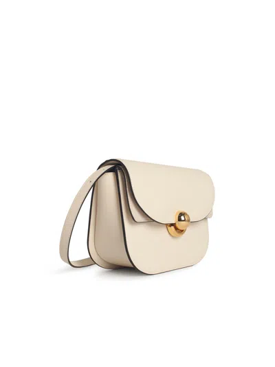 Furla Structured Cream Bag With Gold-tone Clasp