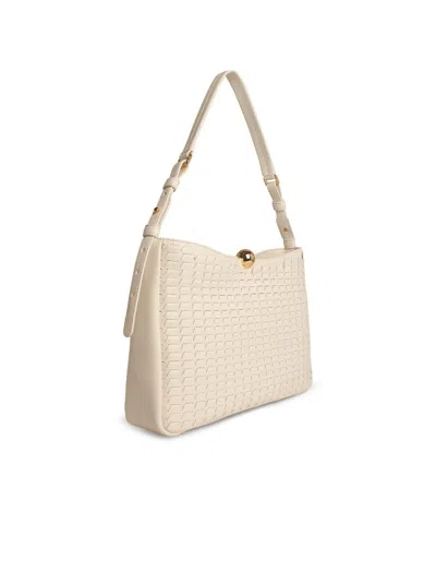 Furla Sfera Soft Medium Crossbody Bag In Cream Leather In Pattern