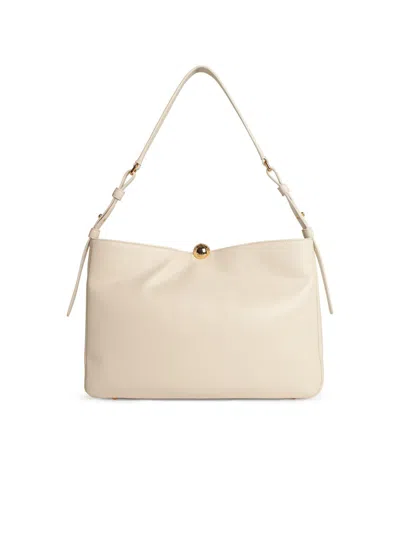 Furla Sfera Soft Medium Crossbody Bag In Cream Leather In Pattern