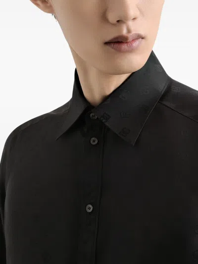 Dolce & Gabbana Pointed Collar Long Sleeves Subtle Pattern