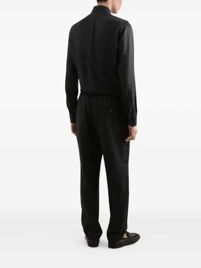 Dolce & Gabbana Pointed Collar Long Sleeves Subtle Pattern