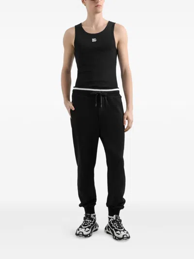 Dolce & Gabbana Ribbed Cotton Tank Top With Round Neckline