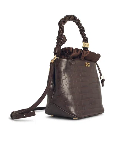 Ganni Women's Bou Bucket Bag In Brown