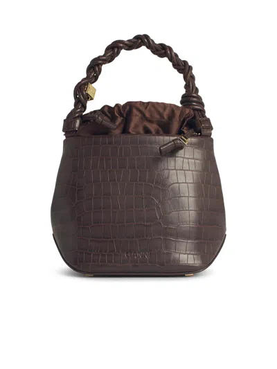 Ganni Women's Bou Bucket Bag In Brown