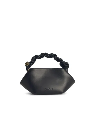 Ganni Bou Piccola Faux Leather Hand Bag In Black