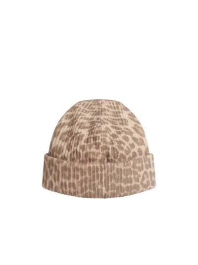 Ganni 'leo' Multicoloured Wool Blend Beanie