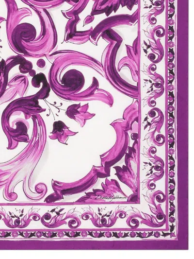 Dolce & Gabbana Majolica-print 50x50 Silk Twill Foulard
