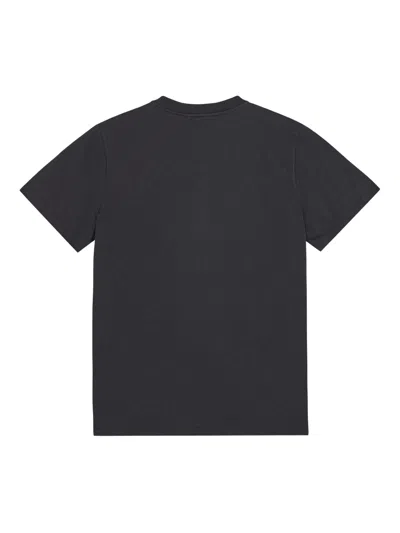 Ganni Crew-neck Cotton T-shirt With Banana Print In Black