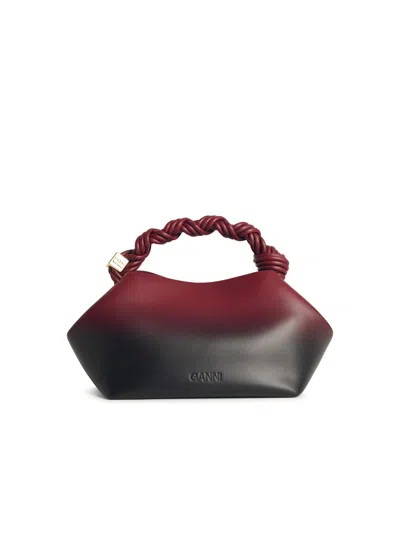 Ganni Small ' Bou' Bag In Red Shaded Lear Blend