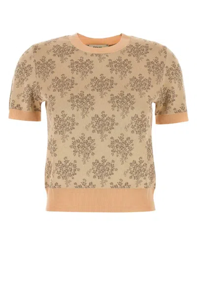 Fendi Embroidered Floral Pattern Viscose Sweater