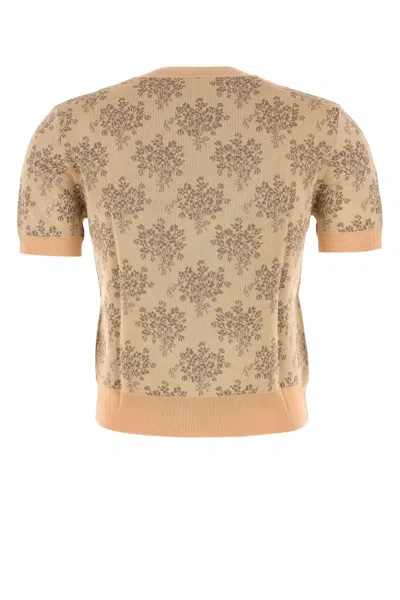 Fendi Embroidered Floral Pattern Viscose Sweater