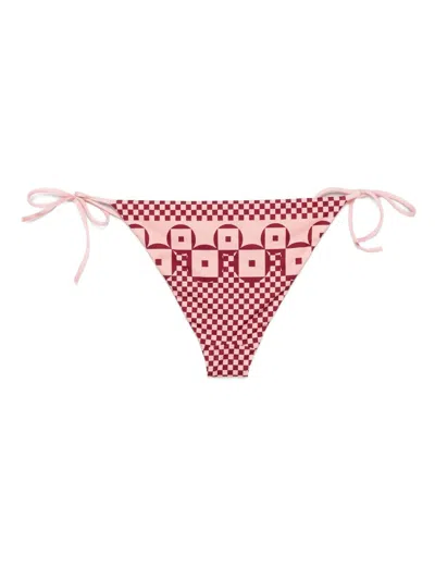 Fendi Geometric Pattern Low-rise Tie-side Swimsuit In Pattern