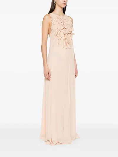 Forte Forte Embroidered Cotton Dress In Neutral
