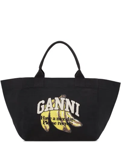 Ganni Women Organic Cotton Xxl Tote Bag