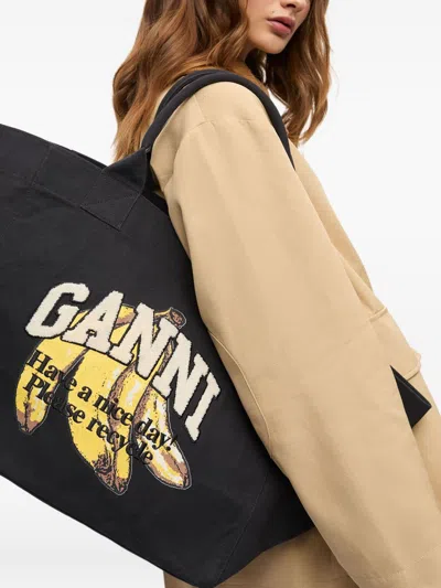 Ganni Women Organic Cotton Xxl Tote Bag