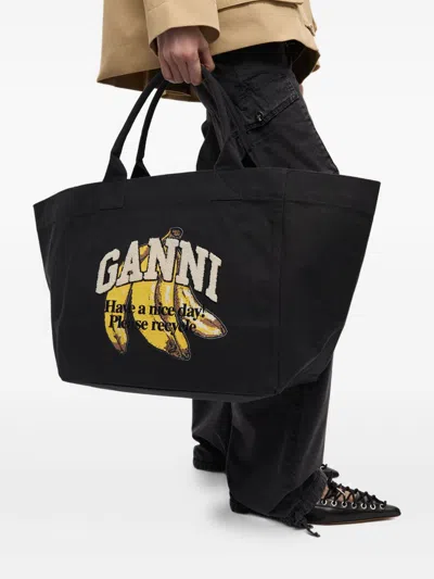 Ganni Women Organic Cotton Xxl Tote Bag