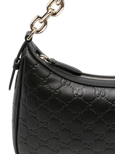 Gucci Gg Emblem Shoulder Bag In Black