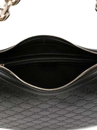 Gucci Gg Emblem Shoulder Bag In Black