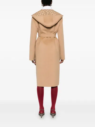 Gucci Reversible Wool Silk Blend Coat Gg