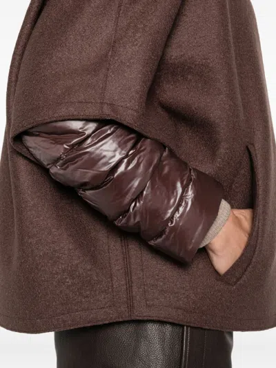 Herno Hooded Quilted Jacket In Brown