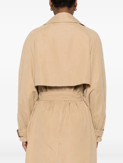 Isabel Marant Elea Double-breasted Flowing Trench Coat In Brown