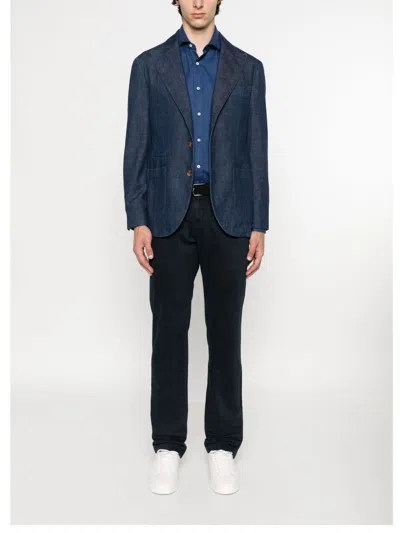 Jacob Cohen Slim Waist Denim Trousers With Pockets