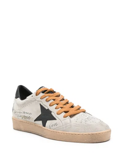 Golden Goose Ballstar Suede Upper Toe Tongue And Spur Leather Star And Heel Sneakers Black