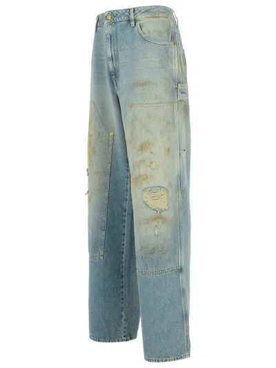 Golden Goose Sand Wash Jeans With A Distressed Effect In Multi
