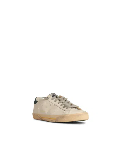 Golden Goose Super Star Leather Upper Toe And Tongue Suede Heel Sneakers Grey In Neutral