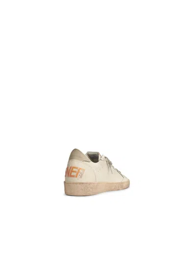 Golden Goose Ball Star Sneakers In Vintage Effect Leather With Blue Leather Star Shoes