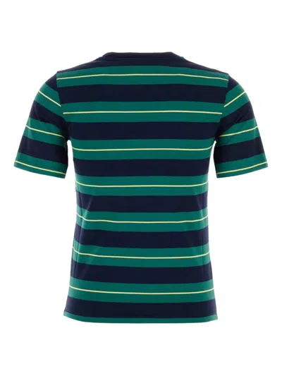 Miu Miu T-shirt Aderente In Cotone A Righe In Multi