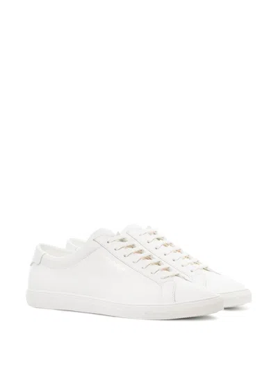 Saint Laurent Low-top Leather Sneakers Round Toe