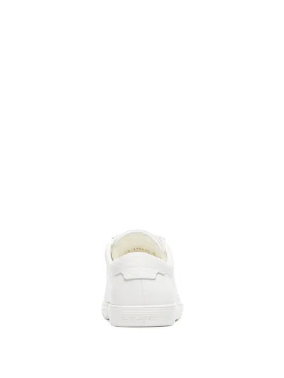 Saint Laurent Low-top Leather Sneakers Round Toe