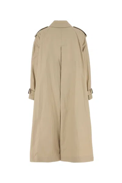 Saint Laurent Women Beige Cotton Trench Coat