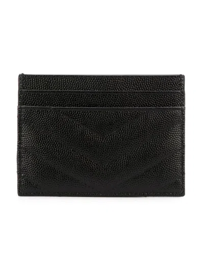 Saint Laurent Women Cassandre Leather Card Case