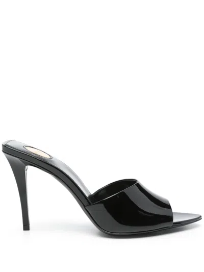 Saint Laurent Women Romy Patent Leather Mules