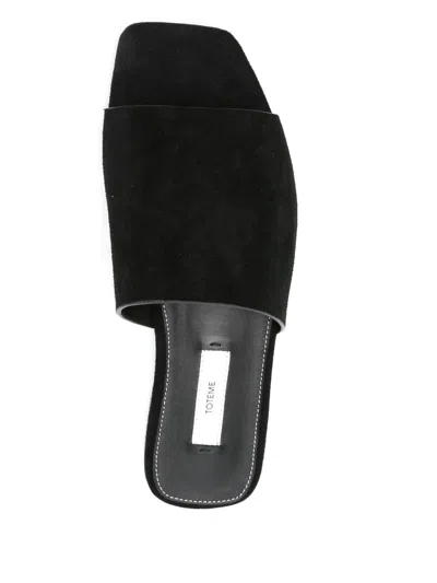 Totême Toteme Women Velvet Flat Sandals