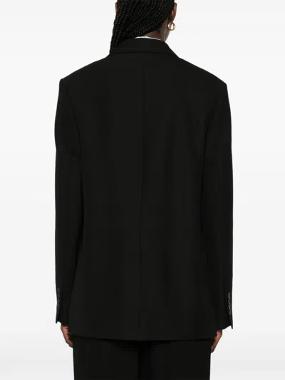 Totême Toteme Women Wool Blend Single-breasted Blazer Jacket In Black
