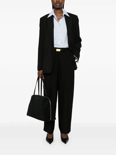 Totême Toteme Women Wool Blend Single-breasted Blazer Jacket In Black