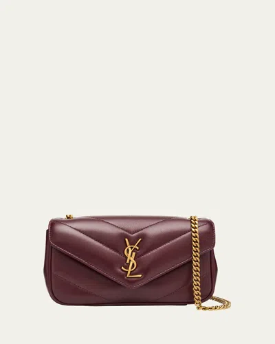 Saint Laurent Loulou Mini Ysl Chain Crossbody Bag In Quilted Leather