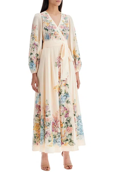 Zimmermann Halliday Midi Wrap Dress With Pockets Women